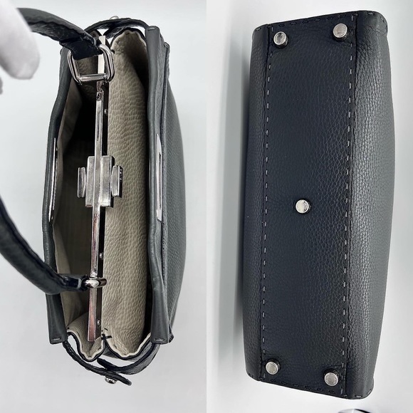 Authentic Fendi Peekaboo Medium Selleria soft Calf leather top handle bag - Picture 4 of 9